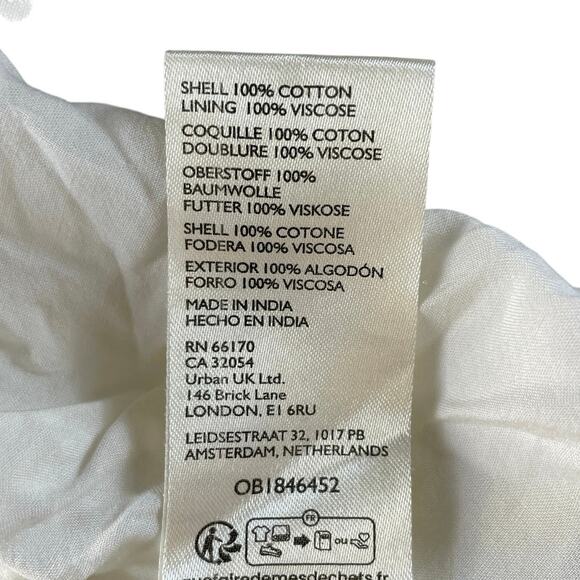 Free People Mini Dress Endless Afternoon Peasant Milkmaid Boho Floral Size Small - Picture 13 of 14